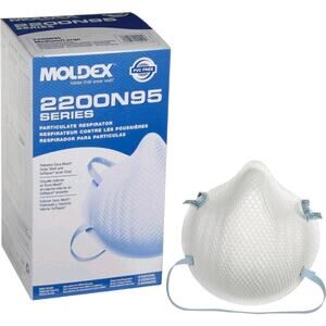 Moldex 2200 N95 Disposable Particulate Respiratory Protection Masks 20 BOX, M/L